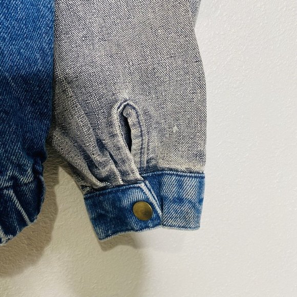 Ciotti Denim Vtg Jean Jacket Bomber Sz M Y2K Color Block Skater Streetwear 80s - Picture 7 of 13